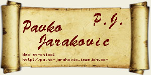 Pavko Jaraković vizit kartica